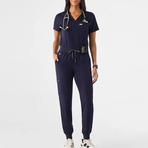 NWT Figs Zamora Jogger Scrub Pants in Navy Blue XL Petite